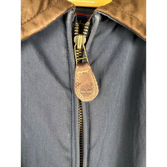 Vintage Timberland Jacket Mens Large Barn Chore Coat Blue Work Waterproof - Picture 5 of 16